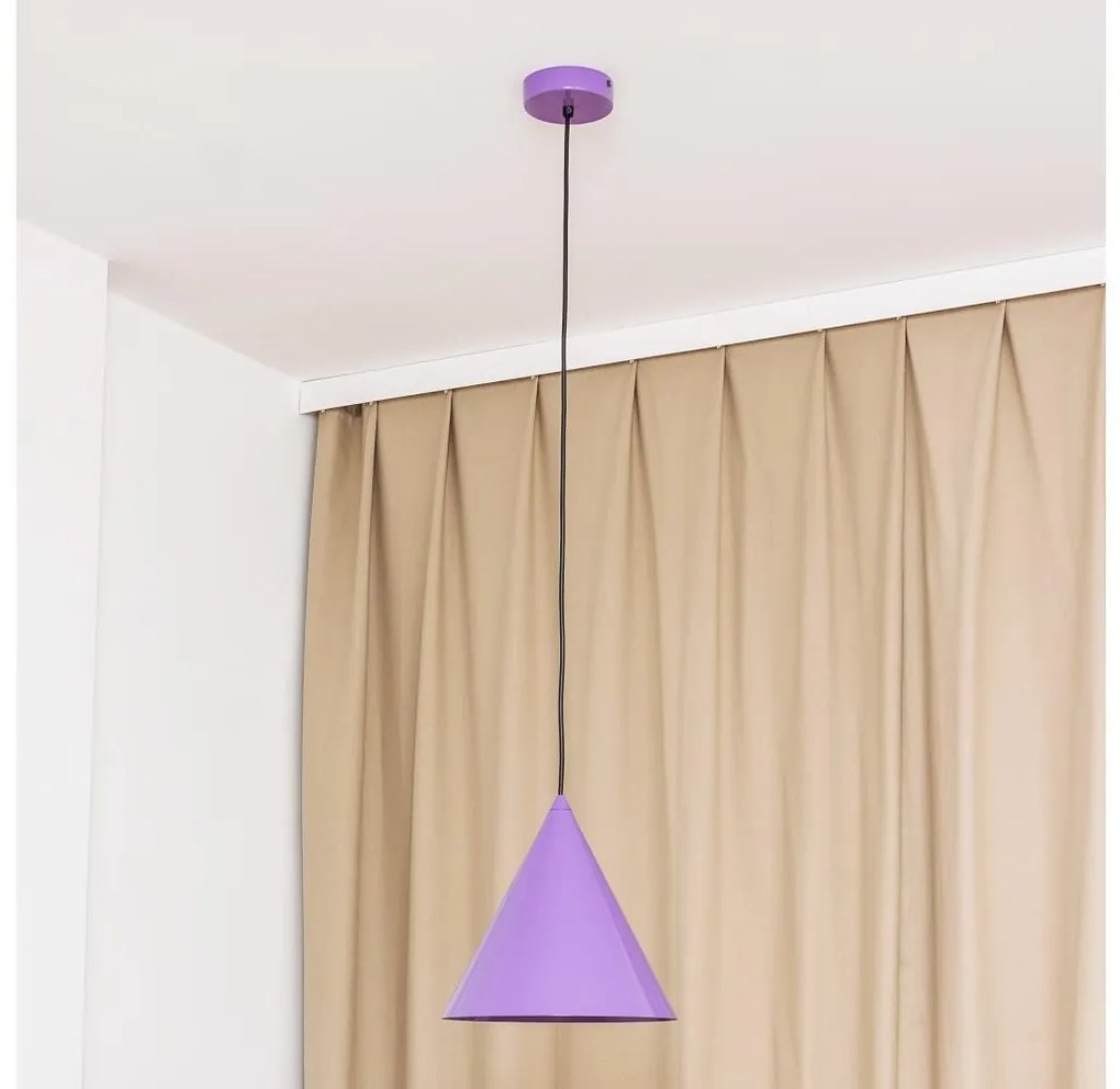 Lampa wisząca na przewodzie ETNA II 1xE27/15W/230V śr. 25 cm fioletowa