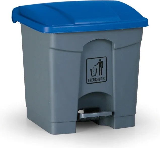 Uniwersalny kosz na śmieci do segregacji z pedałem, 30 l, 440 x 400 x 400 mm, niebieski