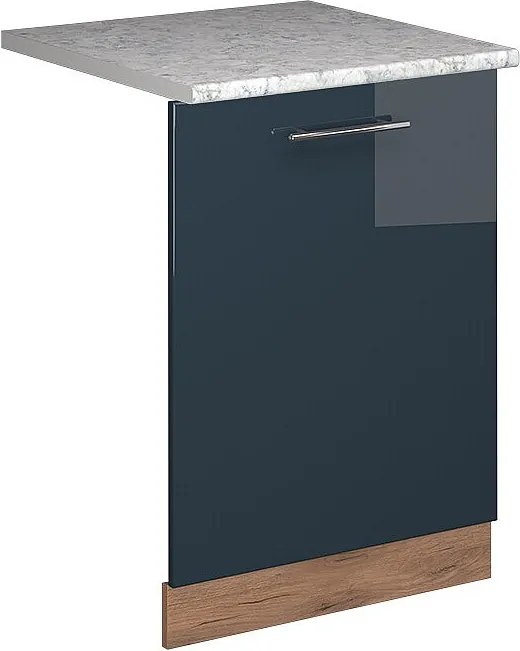 Panel przedni zmywarki ciemnoniebieski wysoki połysk 60x1.6x81.8 fame-line