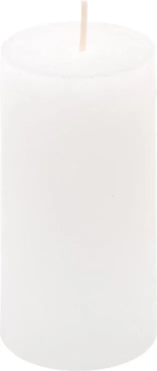 Zestaw świec rustykalnych, 10 cm, Ø 5 cm, białe, 8 szt.