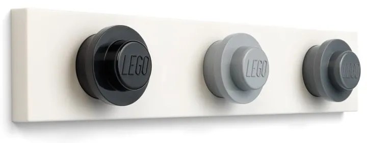 Wieszak ścienny w kolorze czarnym, szarym i ciemnoszarym LEGO®, 35x6,8 cm
