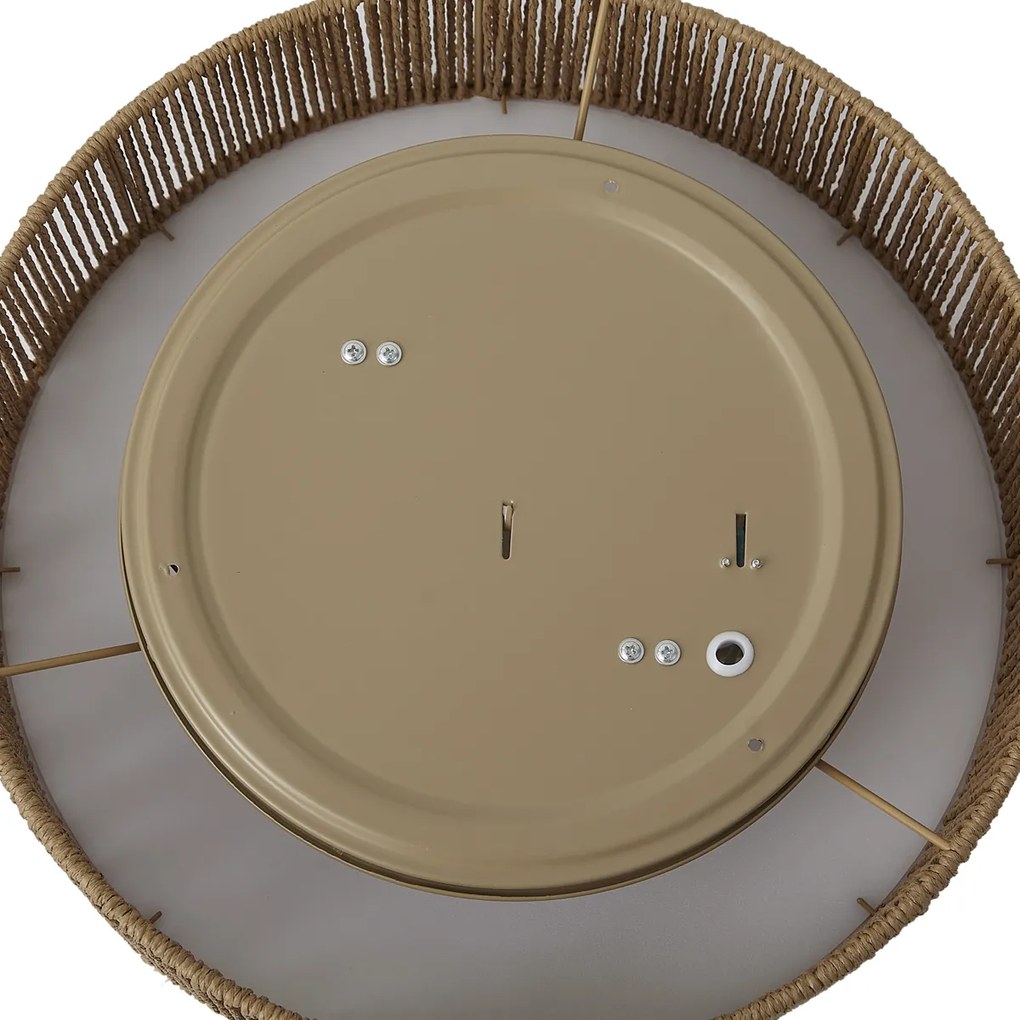 Lampa sufitowa Japandi naturalna z abażurem 38 cm 2-źródła światła - Luz