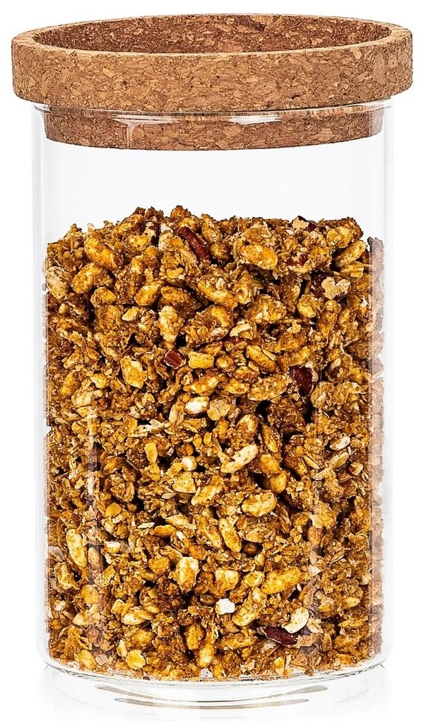 4Home Szklany pojemnik na żywność z pokrywką Cork, 850 ml, 850 ml