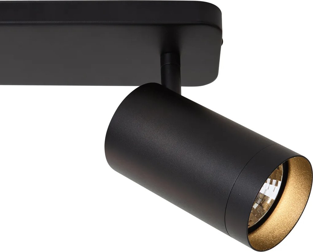 Nowoczesna lampa sufitowa czarna 2-punktowa GU10 70mm - Jeana Luxe