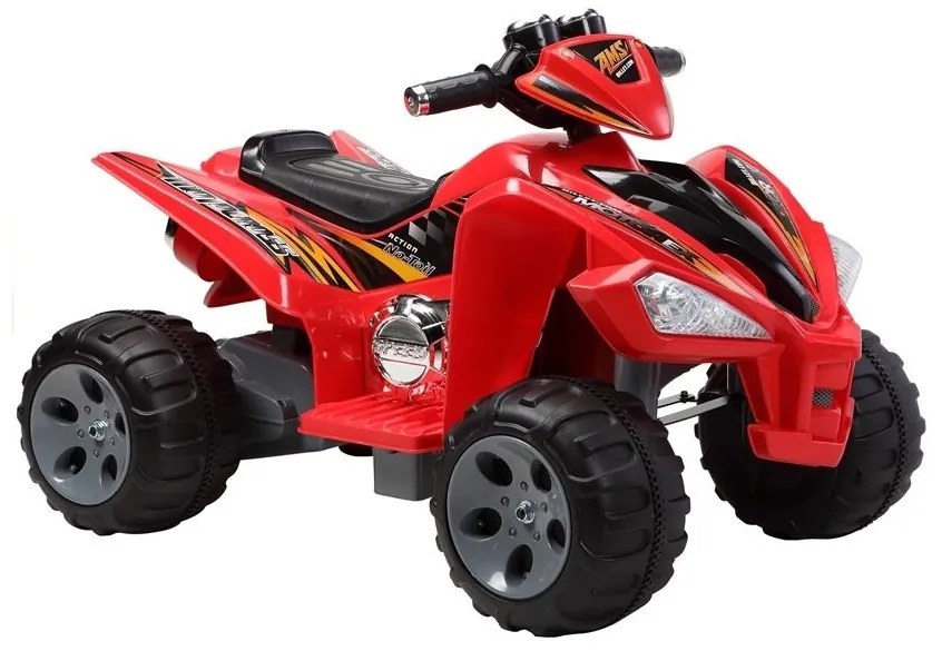 Quad na akumulator duże koła czerwony