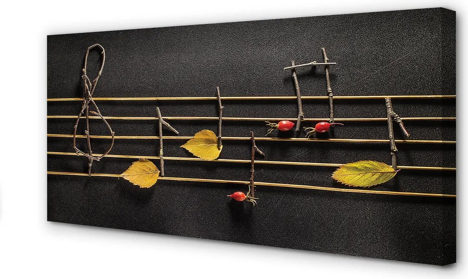 Fotoobraz na płótnie Naturalna Kompozycja Nutowa