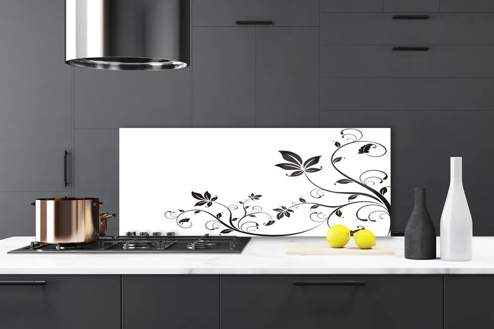 Panel Szklany Botaniczna Wizja Abstrakcyjna