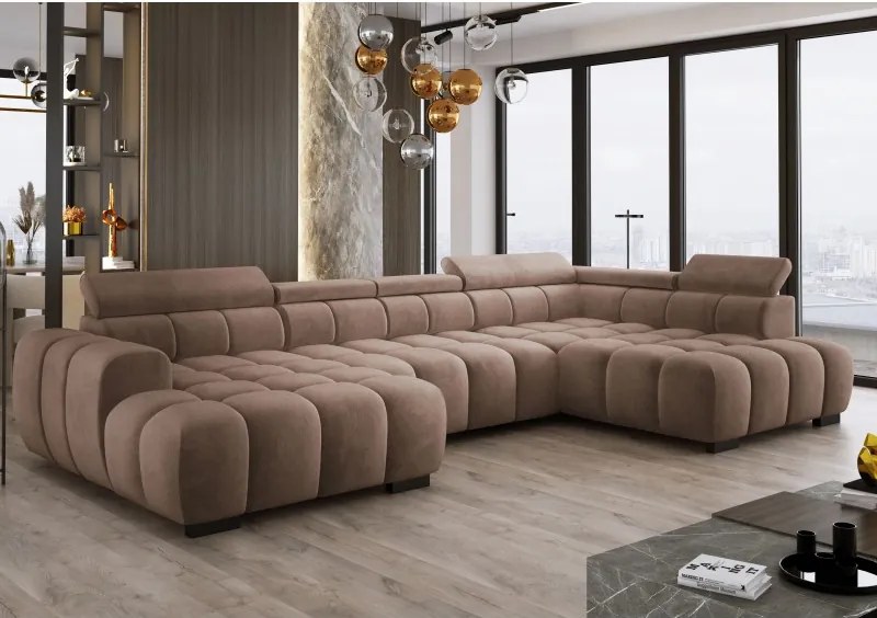 Narożnik BULL XL Prawostronny z elektryczną funkcją regulacji tkanina Salvador 04 WERSAL