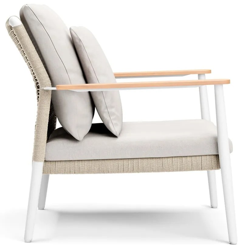 Kremowy zestaw mebli ogrodowych dla 4 osób Ray – Diphano