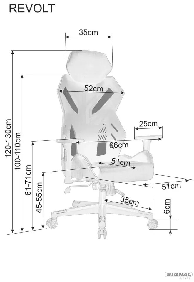 Fotel gamingowy REVOLT czarno- czerwony SIGNAL