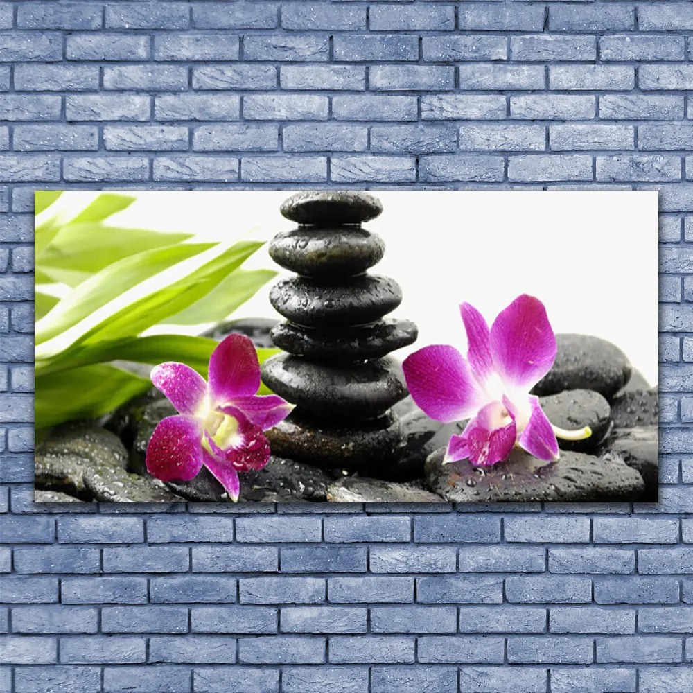 Obraz Canvas Kamienie Zen Spa Orchidea