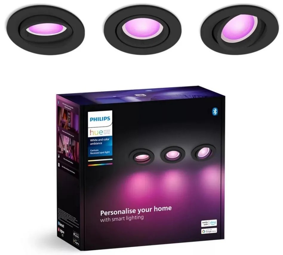 Philips - Zestaw 3x LED RGBW ściemnialne Hue CENTURA 1xGU10/4,2W/230V