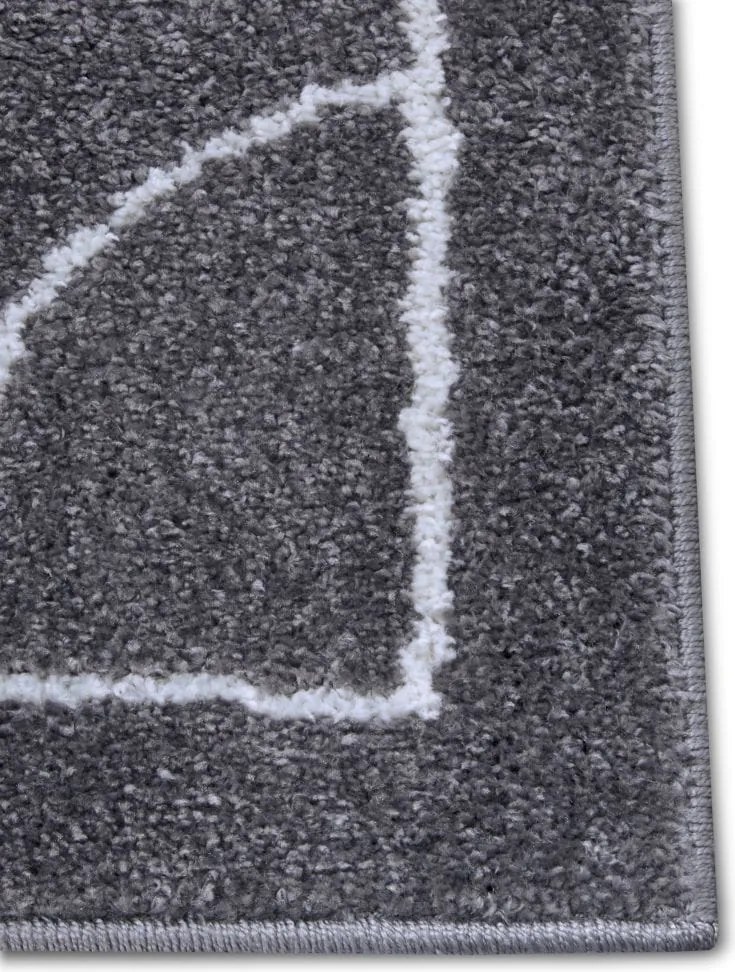 Dywan dziecięcy Adventures – Boisko Plan Gry ciemny szary 120 cm x 170 cm Atest Oeko-Tex