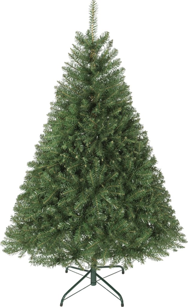 HOMCOM Sztuczna Choinka 150 cm ze składanymi gałęziami, metalowy stojak, wszechstronny, Zielony | Aosom PL