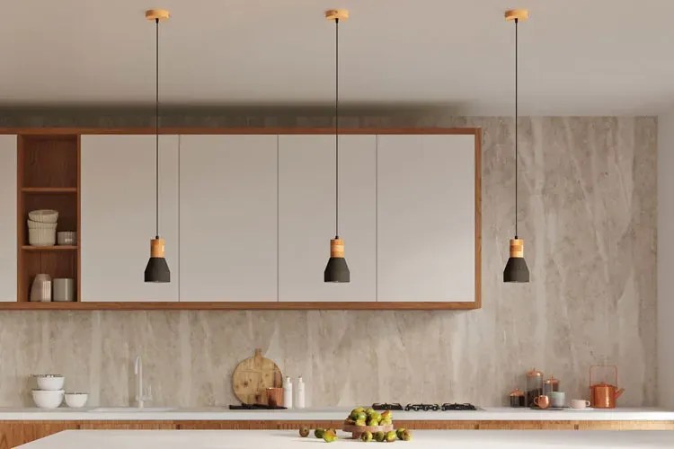 Czarna lampa wisząca z betonu - S165 G3-M46