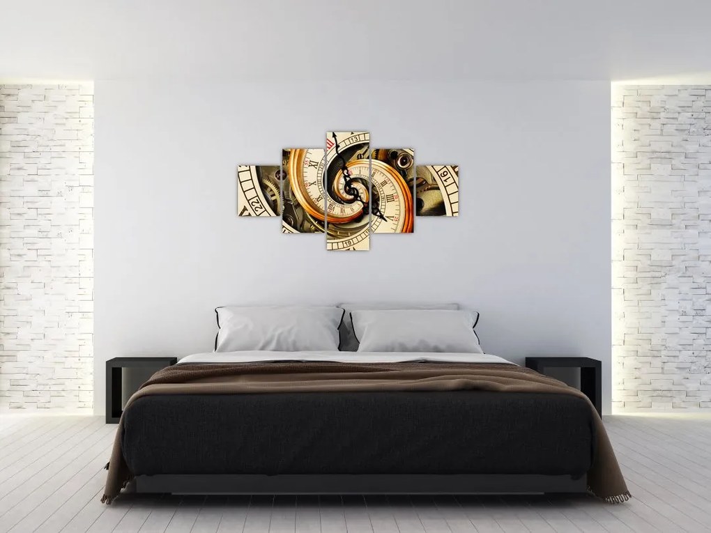 Obraz zegara (125x70 cm)