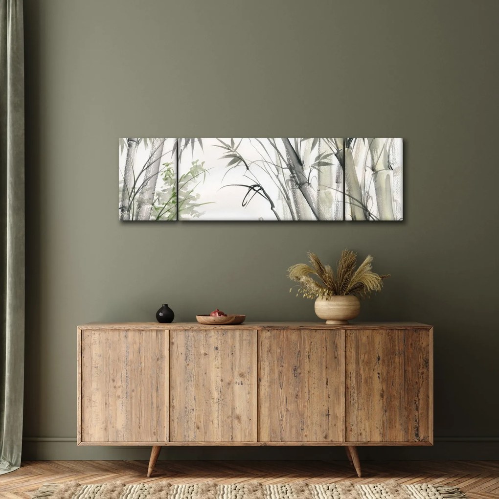 Obraz - Bambusy, rysunek (170x50 cm)