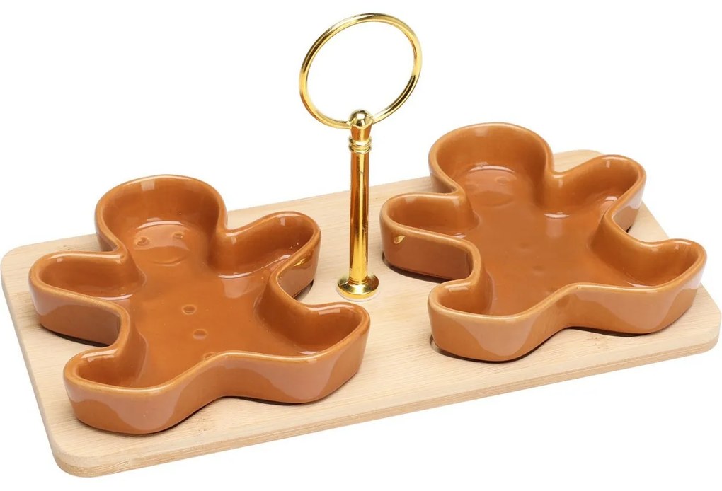 Zestaw 2 misek do serwowania z tacą Pierniczki