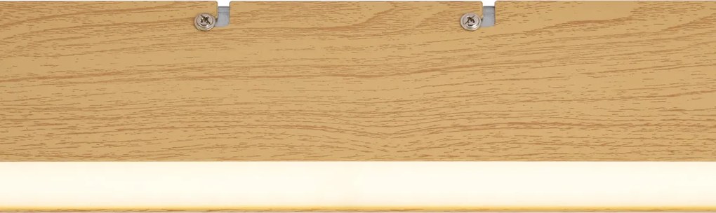 Nowoczesna lampa sufitowa w kolorze drewna ochrowego z LED, ściemnialna 3-stopniowo 2700-4000K z przełącznikiem DIP - Keane