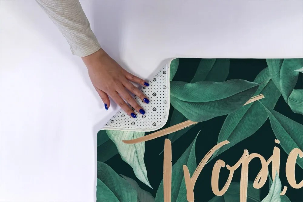 Dywanik łazienkowy antypoślizgowy Dywanik łazienkowy antypoślizgowy tropikalne liście