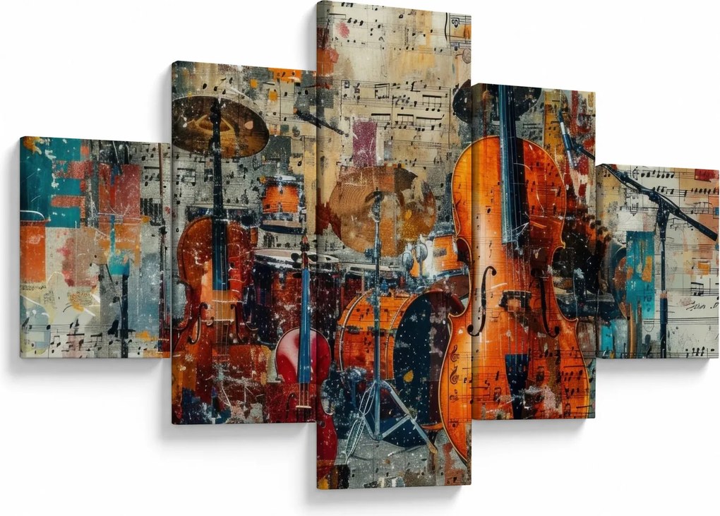 Obraz - Instrumenty muzyczne (125x70 cm)