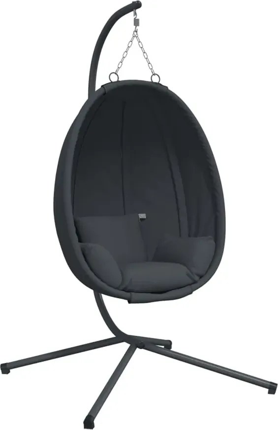 Antracytowy fotel wiszący kokon S5-D65