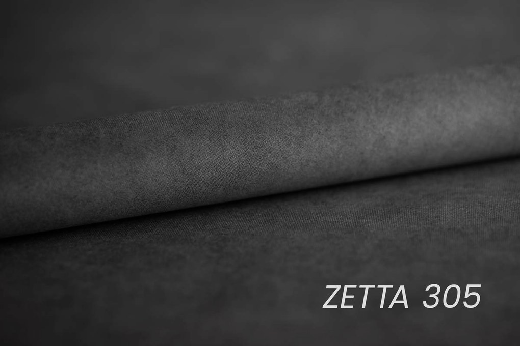 Narożnik prawostronny Valoris L z funkcją spania - grafitowy welur hydrofobowy Zetta 305