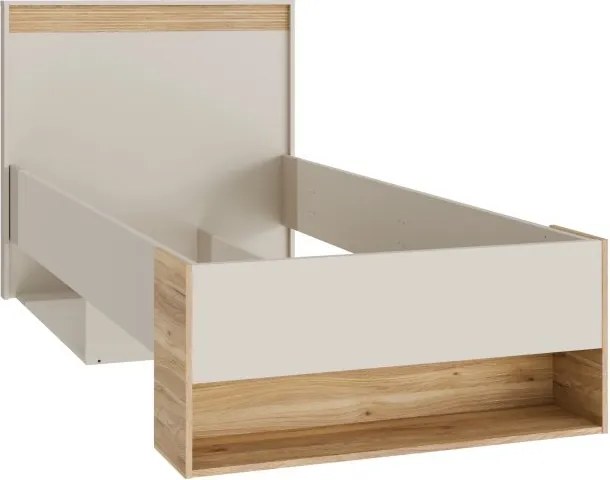 Łóżko młodzieżowe 90x200 cm z półką i szufladą Wexlin 1092