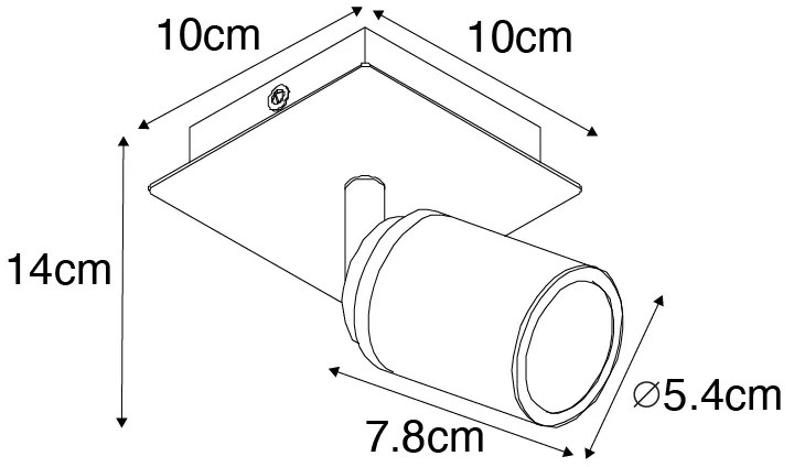 Nowoczesny reflektor łazienkowy biały kwadratowy IP44 - Ducha