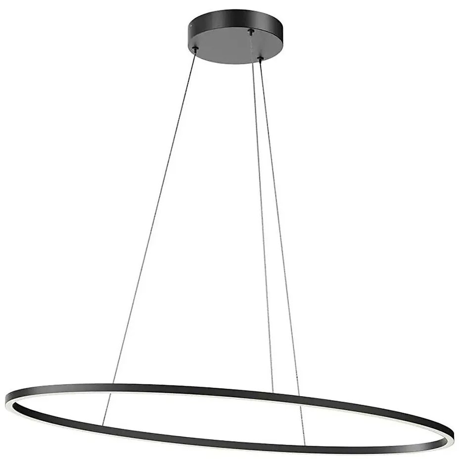 Redo 01-3339 - ściemnialny żyrandol LED na lince LEO LED/48W/230V czarny