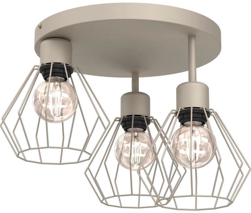 Plafon PARKLA 3xE27/15W/230V beżowy