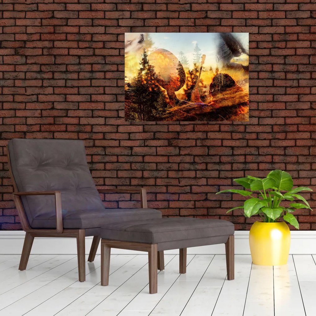Obraz - Motyw szamana (70x50 cm)