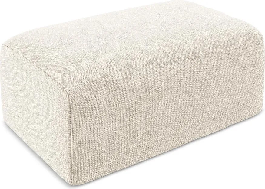 Kremowy podnóżek z tkaniny szenilowej Kona – Makamii