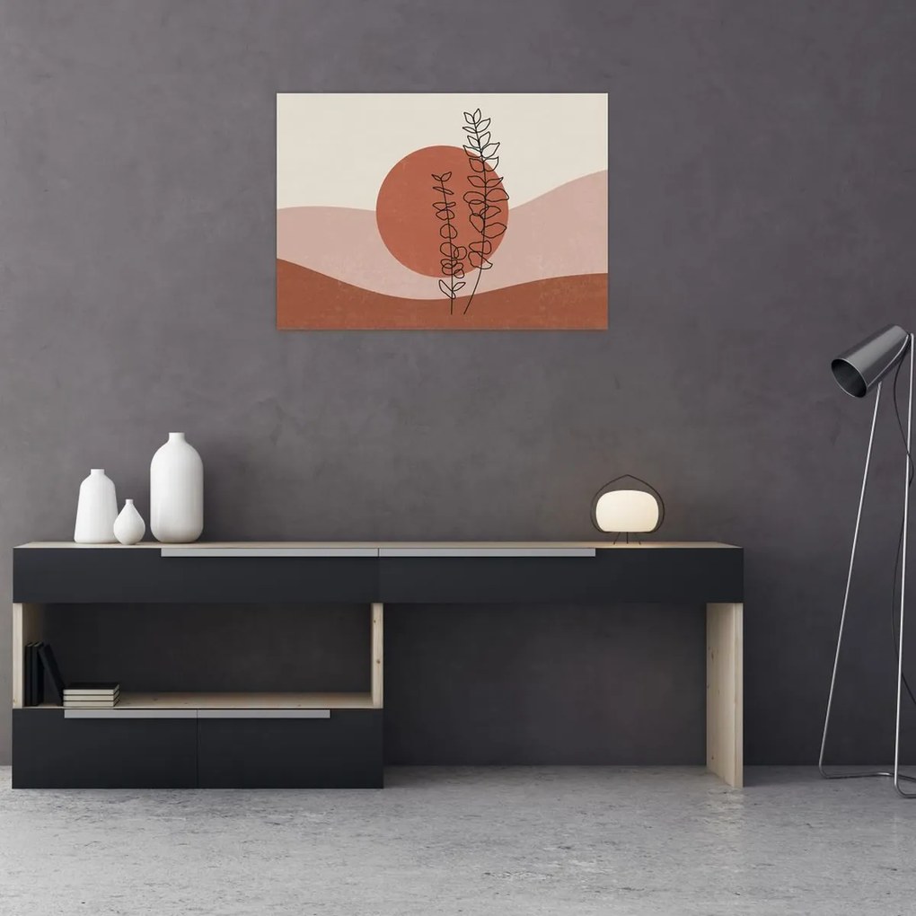 Obraz na szkle - Boho leaves N⁰1 (70x50 cm)