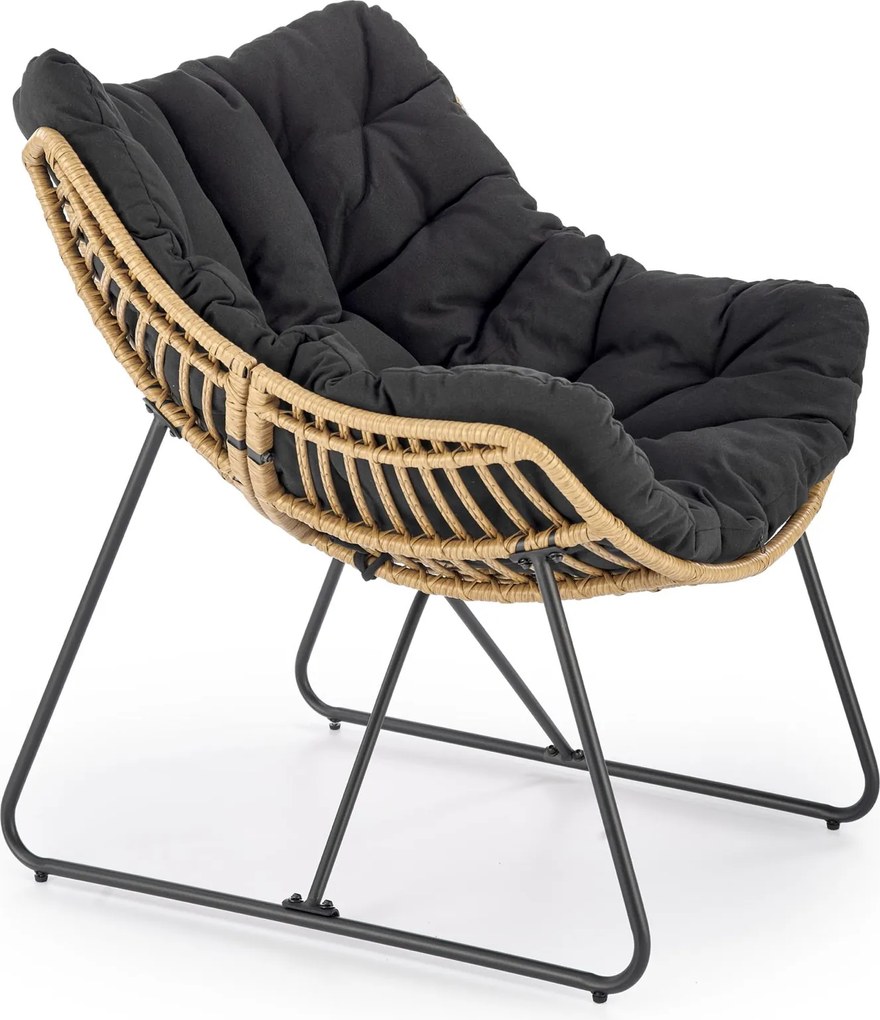 Rattanowy fotel Whisper z poduchą