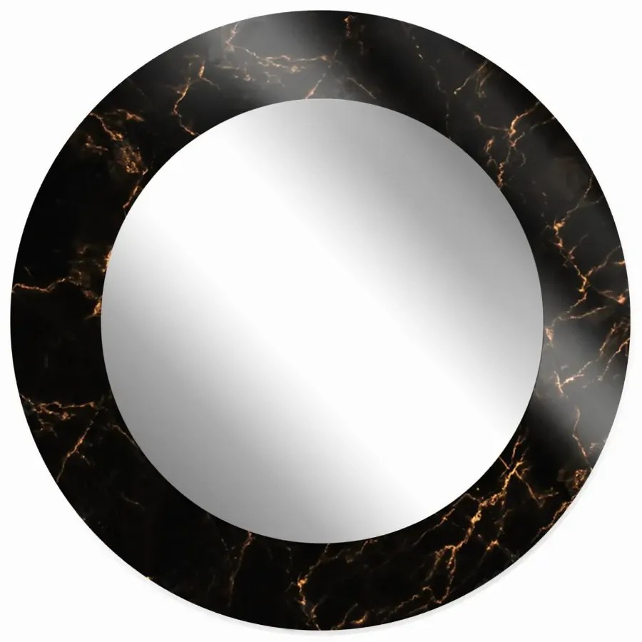 Lustro okrągłe MORENA BLACK MARBLE 100cm czarne BALTICA DESIGN