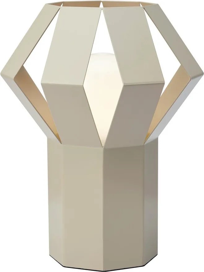 Beżowa metalowa lampa stołowa z metalowym kloszem (wysokość 27 cm) Octa – Markslöjd