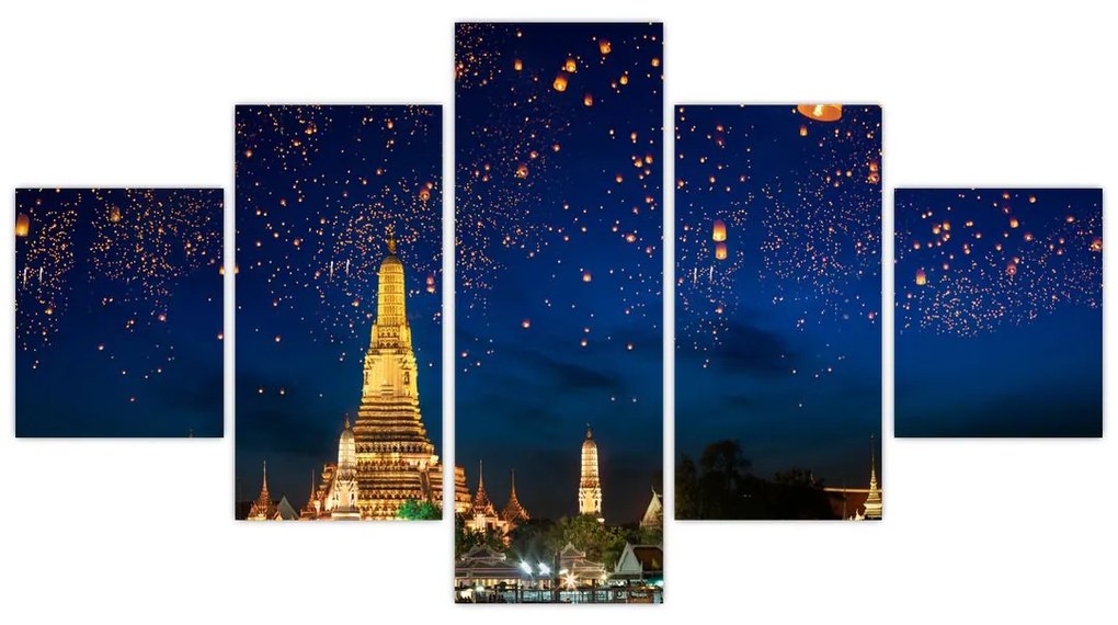 Obraz - Lampiony szczęścia, Bangkok (125x70 cm)