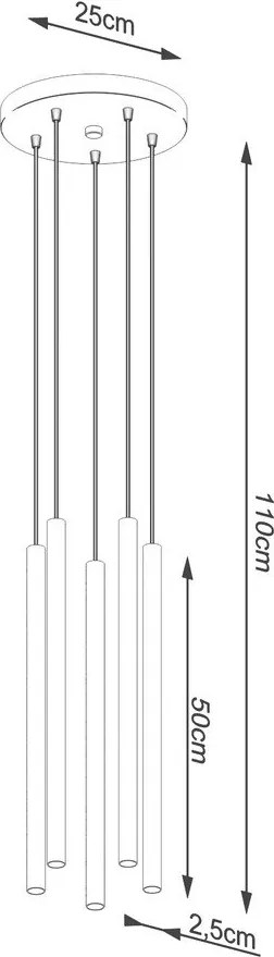 Biała metalowa lampa wisząca ø 25 cm Fideus – Sollux