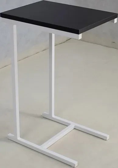 Wysoki stolik pomocniczy Liros 5X - biały + czarny