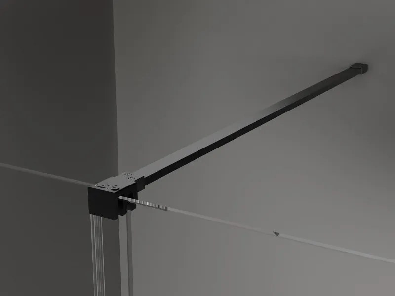 Mexen Velar ścianka prysznicowa rozsuwana Walk-in 85 x 200 cm, transparent 8 mm, czarna - 871-085-000-03-70