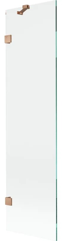 Mexen Lunar parawan nawannowy 1-skrzydłowy 50 x 150 cm, transparent, miedź szczotkowana - 897-050-000-65-00