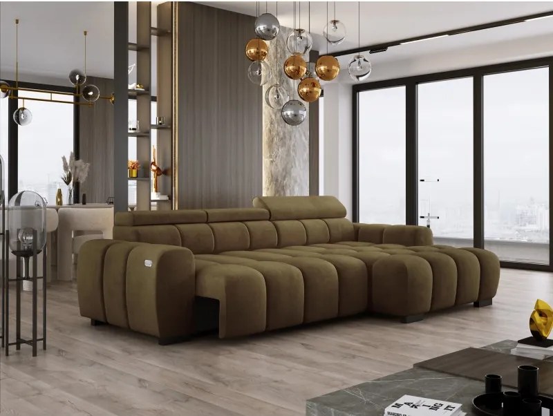 Narożnik OMBO S MINI Prawostronny z Elektryczną Regulacją SALVADOR 10