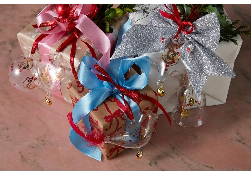 Szklana ręcznie dmuchana ozdoba świąteczna 7 cm Ann-Sofi Romme Annual Christmas Bird 2025 – Holmegaard