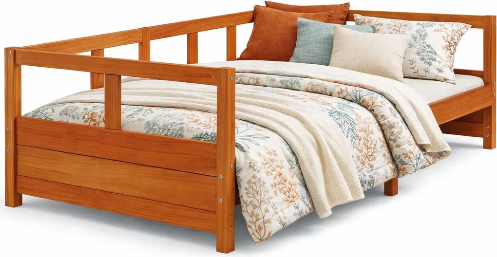 Klasyczne brązowe łóżko 90x200 B9-G96