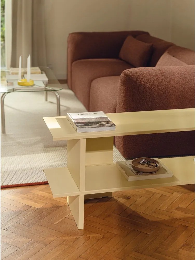 Żółty metalowy regał 160x57x37 cm Hes – noo.ma