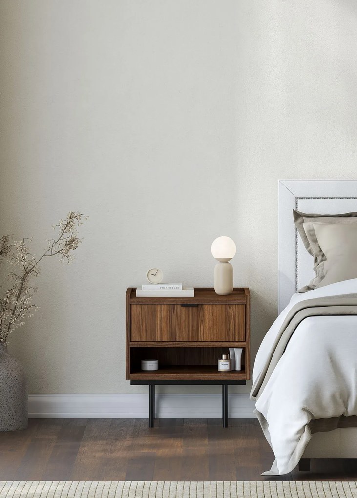 Szafka nocna na nóżkach z szufladą orzech warmia L0-M93