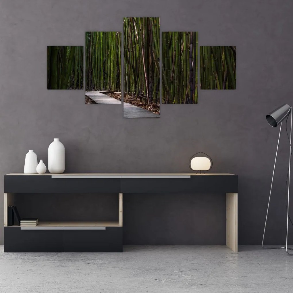 Obraz - Wśród bambusów (125x70 cm)