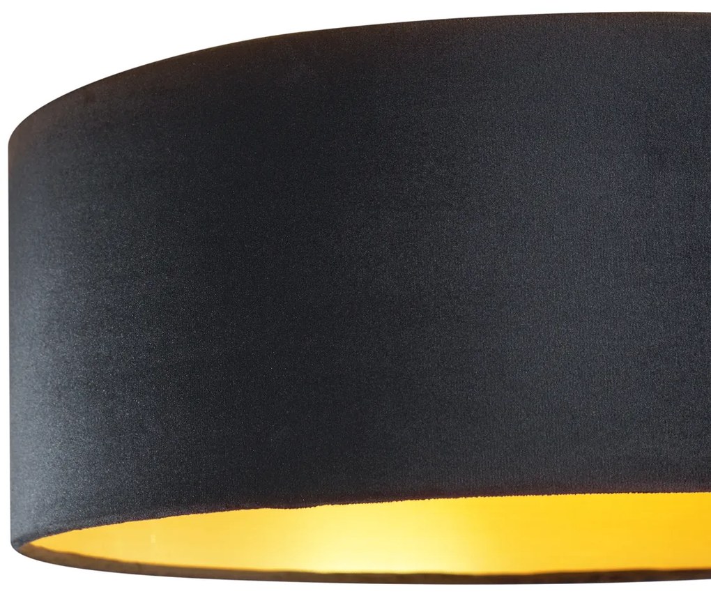 Nowoczesna lampa sufitowa czarny aksamit 40 cm z LED z 3-stopniowym ściemnianiem - Sue Nowoczesny Oswietlenie wewnetrzne