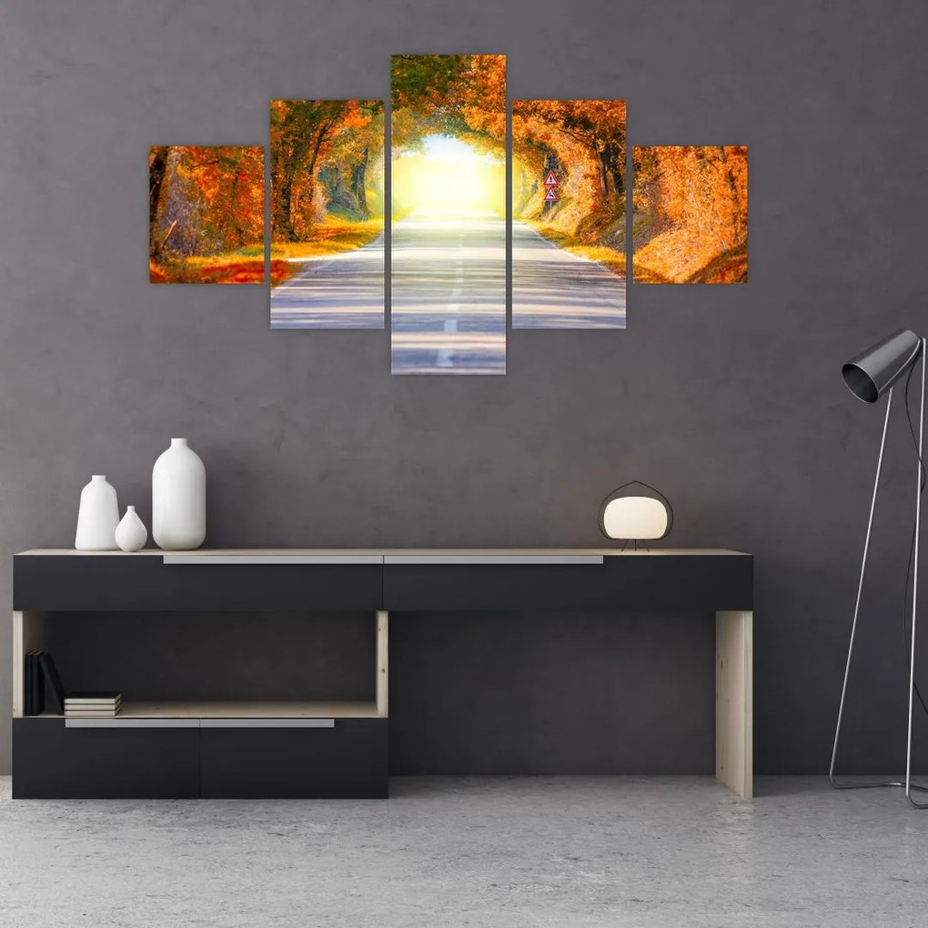Obraz - Brama wykonana z koron drzew (125x70 cm)